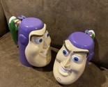 Disney On Ice Toy Story Buzz Lightyear Souvenir Character Mug Cup Lid X2 - £39.56 GBP