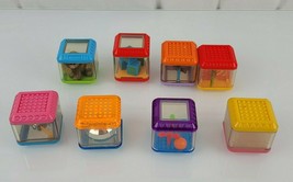 Fisher Price Peek a Blocks Set Lot Plastic Cubes Baby Toddler Toy Shapes... - £17.89 GBP
