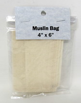 Muslin Spice Bag 4&quot; x 6&quot; Large Herbs Spices Holds 1 Cup Reuseable US Seller - £7.22 GBP