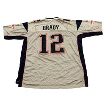 Reebok New England Patriots Tom Brady #12 Silver NFL Football Jersey Men&#39;s 2XL - £62.84 GBP