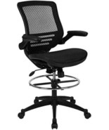 Flash Furniture Waylon Mid-Back Transparent Set of 1, Black Mesh/Black F... - $620.79 CAD