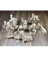 Vintage Antiqued Nativity Scene Plastic Christmas Holiday Joseph Mary Jesus - $21.99