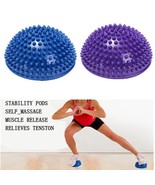 Yoga Balance 16cm Half Round Spiky Massager Ball Stepping Foot Sole Trig... - $21.90