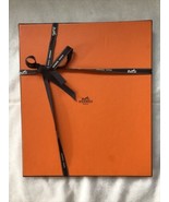 Hermes box for necklace with ribbon rectangle medium gift quality empty ... - $40.73 CAD