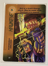 Marvel Overpower 1996 Character Cards Hawkeye Avenging Archer - £3.99 GBP