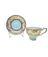 Royal Stafford 8251 Vintage Blue 22 kt Gold Gild Chintz Pattern Tea Cup ... - $652.93 MXN