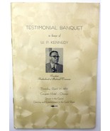 Testimonial Banquet in Honor of W.P. Kennedy Program 1950 Railroad Train... - $40.00