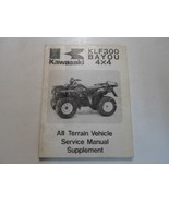 1989 Kawasaki KLF300 BAYOU 4X4 ATV Service Manual Supplement WORN STAINE... - $279.41 MXN