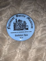 Vintage National Bottle Museum Pin Button Ballston Spa New York Historical - £2.35 GBP