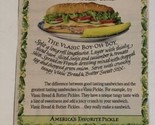 1990 Vlasic Bread And Butter Pickles Vintage Print Ad Advertisement pa18 - $5.93