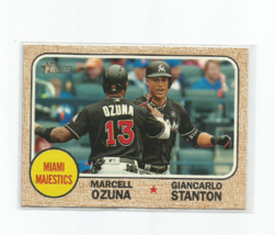 Giancarlo Stanton (Miami Marlins) 2017 Topps Heritage &quot;Miami Majestics&quot; Card CC4 - £5.40 GBP