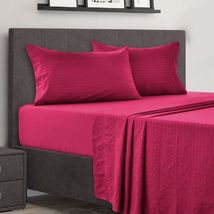 Red Microfiber Comfort 4 Piece Bed Sheet Set Deep Pocket 1800 Series Hotel - £18.83 GBP+