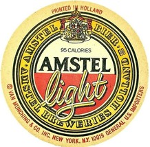 Amstel Light Beer Holland Beer Coasters 1972 Set Of 2 Vintage - $9.49