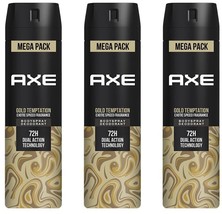 Axe Gold Temptation Long Lasting Deodorant Bodyspray For Men, 215ml (Pack of 3) - £35.97 GBP