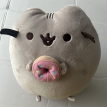 Pusheen Cat Plush Gray Pink Donut Doughnut Soft Stuffed Animal Toy Plushie - $18.99