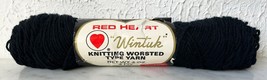 Vintage Red Heart Wintuk Orlon Acrylic Worsted 4 Ply Yarn - 1 Skein Black #12 - £7.57 GBP