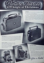 Kodak Camera, 30&#39;s Print Ad. B&amp;W Illustration (Retina,Six 16, Eight, K) authe... - £14.30 GBP