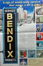 Bendix Products, 30's Print Ad. Color Illustration (a sign of world-wide serv... - $17.89