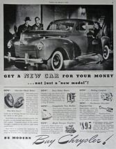 1940 Chevrolet Car, 40's Print Ad. Full Page B&W Illustration (New Yorker Sed... - $17.89