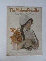 Cover Art, Modern Priscilla Magazine,1911 (cover only) cover art woman holdin... - $17.89