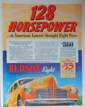 Hudson $860, 40&#39;s Print ad. Full Page Color Illustration (yellow car/drive wi... - £14.33 GBP