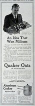 Quaker Oats, 1916 Print Advertisment. B&amp;W Illustration, 5 1/2&quot; X 15&quot; Print Ar... - £14.03 GBP