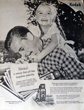 Kodak, 50's Print Ad. B&W Illustration (father and daughter) Original Vintage... - £14.30 GBP
