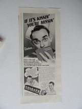 Colgate Ribbon Dental Cream, 40&#39;s Print Ad. B&amp;W Illustration, [painting] (if ... - $17.89