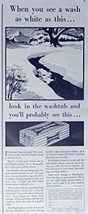 Fel-Naptha, 30's Print ad. B&W Illustration (snow) Original Vintage 1933 Maga... - $17.89