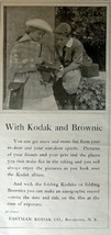 Kodak Brownie, 1917 Full Page B&amp;W Illustrations, 8&quot; x 15&quot; Print Ad. (boy... - $17.89