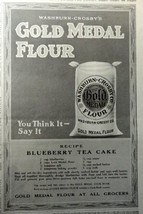Gold Medal Flour, 1913 B&amp;W Illustration, 8&quot; x 11&quot; Print Ad. (you think it-say... - £14.07 GBP