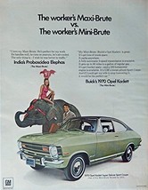 1970 Buick Opel Kadett, 60&#39;s Print ad. Full Page Color Illustration (India&#39;s ... - £10.35 GBP