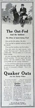 Quaker Oats, 1916 Print Advertisment. B&amp;W Illustration, 5 1/2&quot; X 15&quot; Pri... - £14.14 GBP