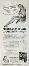 Ivory Snow Soap, 40&#39;s Print ad. B&amp;W Illustration (woman,stockings) Authentic ... - £14.09 GBP