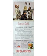 Puss&#39;n Boots, Print Ad. 60&#39;s Full Page Color Illustration, 5 1/2&quot; x 13 1... - £10.21 GBP
