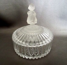 Hummel Crystal Dish Round Trinket Box with Figurine Lid Goebel 1993  - $29.99