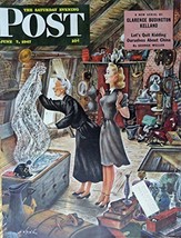 Constantin Alajalov, The Saturday Evening Post Magazine Cover art, Color... - $17.89