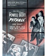 Pitfall, movie, 40&#39;s Print Ad. Color Illustration (with Jane Wyatt, Dick... - £10.21 GBP