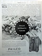 Philco Radio, 30&#39;s Full Page B&amp;W Illustration, 10 1/2&quot; x 13 1/2&quot; Print Ad. (p... - $17.89