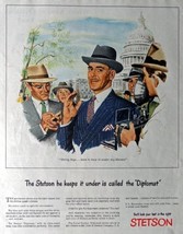 Stetson Hats, 40&#39;s Print Ad. Color Illustration 10 1/2&quot; X 13 1/2&quot; Print Art. ... - £13.97 GBP
