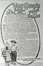 Van Camp&#39;s Pork and Beans, 1907 Print Advertisment, B&amp;W Illustration 5 1/2&quot; X... - £14.13 GBP