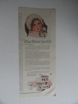 Pet Milk, 20&#39;s Print Ad. color Illustration, print ad (beautiful baby) Origin... - £14.30 GBP