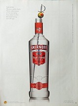 Smirnoff Vodka, Print Ad. Full Page Color Illustration (triple distilled vodk... - £14.06 GBP