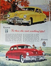 1947 Kaiser, Frazer Cars, 40's Print ad. Full Page Color Illustration (Beauti... - $17.89