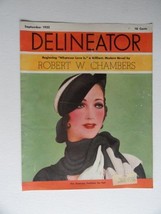Delineator Magazine (cover only) 1932 cover art Beautiful Woman/Hat,scarf - £14.26 GBP