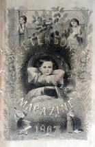 Peterson's Magazine 1867,young girl 5 different poses, Painting 1800's Engrav... - $17.89