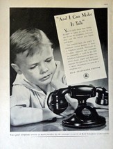 Bell Telephone System, 30&#39;s Full Page B&amp;W Illustration, 10 1/2&quot; x 13 3/4... - £14.24 GBP