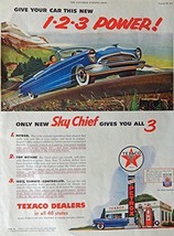 Texaco Sky Chief, 50&#39;s Print ad. full page Color Illustration (1-2-3 power!) ... - £14.06 GBP