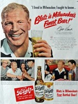 Blatz Beer, Milwaukee&#39;s first bottled beer, 50&#39;s Print Advertisment. Color Il... - £13.37 GBP