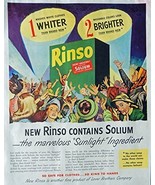 Rinso Soap, Vintage Print Ad. 40&#39;s Color Illustration (solium) Original ... - £10.22 GBP